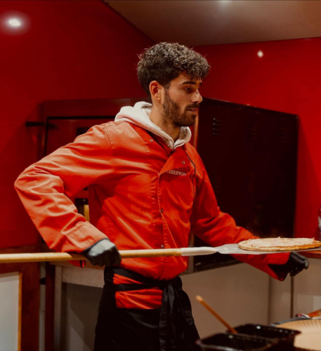 Pizza eetkraam van Saes Foodexpress op festival